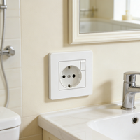 Prise murale EU avec interrupteur intégré 16A, design moderne, prise électrique domestique