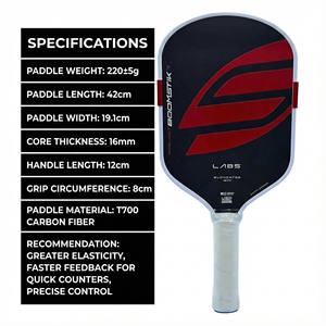 Набор для пиклбола: ракетка USAPA T700 из необработанного углеродного волокна, серия Gen 5 Boomstik Core, цельнолитая термоформованная конструкция - Product Image 5