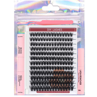 Individuel Manga Lash Cluster DIY Lash Extensions Kit Fournisseurs avec Cils Colle Remover Pince À Épiler Faux Vison Cils En Gros
