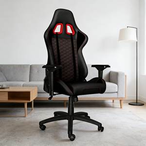 <span class=keywords><strong>Sedia</strong></span> <span class=keywords><strong>da</strong></span> <span class=keywords><strong>Gaming</strong></span> Ergonomica Nera con Schienale Alto, Girevole e Reclinabile, Braccioli 2D Regolabili, in Pelle PU Traspirante, per Casa e Ufficio - Product Image 5