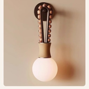 โคมไฟติดผนังสไตล์ฝรั่งเศส Bauhaus E27 LED 220V สวิตช์ควบคุมไฟทางเข้าห้องนอน - Product Image 4