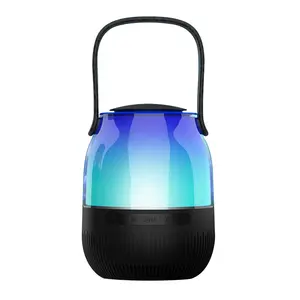 New arrival 2023 kisonli portable Blue tooth speaker Outdoor beach camping atmosphere RGB lights Blue tooth speaker