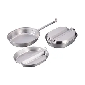 Factory Direct Stainless Steel Mess Tin Egg Shape Mess Kit Lunch Box