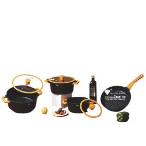DSP Cookware <b>Set</b> 4 <b>Pc</b> Nonstick Nordic Design With Glass Lids For Stove Top Use - Product Image 3