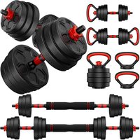 Haltères en fonte métallique noire personnalisés en usine, pratiques, 5, 10, 15, 20, 25, 30 kg, ensembles d'haltères réglables pour la maison et la remise en forme