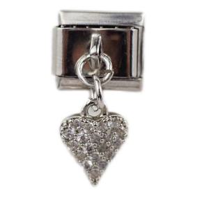 Nueva Serie de Colgantes Modulares Estilo Italiano, Alas Plateadas, Diseño Personalizado, Acero Inoxidable, Zirconia, Diamante, Corazón, Regalo - Product Image 4