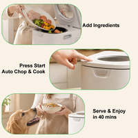 Cuisinière automatique intelligente pour animaux de compagnie OEM ODM 500W 4.2L, machine à préparer les repas pour animaux, pot intérieur en céramique nano pour chiens et chats