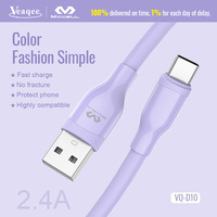 Câbles de données USB-C rapides de type Miccell, cordon de charge, câble de charge rapide USB-A vers USB-C, câble plat pour Android
