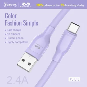 Miccell Type C Fast Usb-c Data Cables Charging Cord Cable Fast Charging Usb A To Usb C Flat Cable For Android