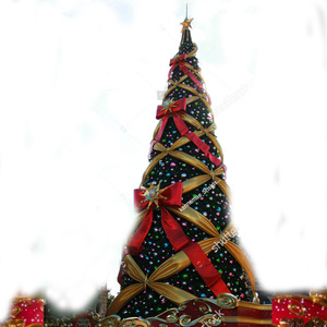 <span class=keywords><strong>Albero</strong></span> di Natale Artificiale Gigante Illuminato 30ft 40ft 50ft, Grande <span class=keywords><strong>Albero</strong></span> di Natale a Spirale con Luci Decorative, Fiocco e Nastro - Product Image 6