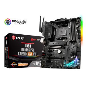 Carte mère de jeu MSI <span class=keywords><strong>B450</strong></span> GAMING <span class=keywords><strong>PRO</strong></span> CARBON <span class=keywords><strong>MAX</strong></span> WIFI d'occasion Support RYZEN 1st 2nd 3rd Gen CPU AM4 Gaming Motherboard - Product Image 1