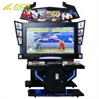 Machine d'arcade de combat ACS, borne verticale avec commandes joystick et boutons, résolution HD, compétition en ligne pour centres de jeux
