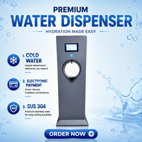 Distributeur d'eau froide extérieur avec paiement électronique, en acier inoxydable SUS 304, pour usage public extérieur
