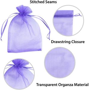 Bolsa de Regalo Pequeña con Logotipo Personalizado, Organza Transparente con Cordón de Cierre, Bolsa de Regalo de Organza Transparente con Cordón - Product Image 3