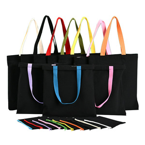 Estuches de lona personalizables de color sólido con cremallera para publicidad y cursos de formación, juego de 10 - Product Image 4