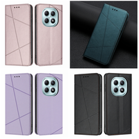 Étui en cuir magnétique Diamond Line Flip pour Redmi NOTE 15 Pro 15C 15 4G 5G 15C Xiaomi 15T Pro Card Slot Wallet Cover