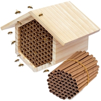 50 Stück Kunststoff Mason Bee Tube Nachfüllungen Garten Bestäuber Bee House Liner Bee Condo Hotel Core Frame für Imker Farm