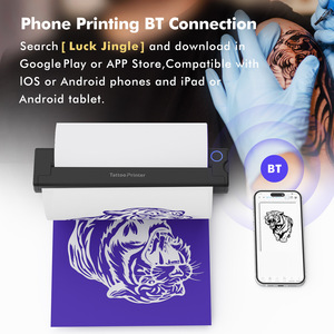 Stampante Termica Portatile <span class=keywords><strong>A4</strong></span> Wireless con Batteria da 2000mAh, Senza Inchiostro, per Trasferimento Stencil e Disegni Tatuaggio - Product Image 4