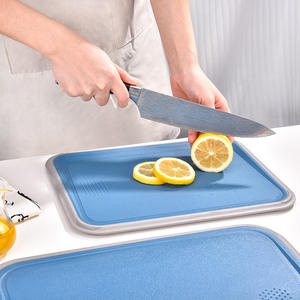 HomeDeli Ensemble de planches à découper en plastique, 2 pièces, grandes et petites, rectangulaires, qualité alimentaire PP TPR, antidérapantes, lavables au lave-vaisselle - Product Image 5