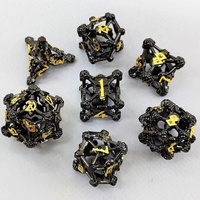Ensembles de dés métalliques exclusifs pour joueurs, style sombre, Dungeons and Dragons DND Hollow