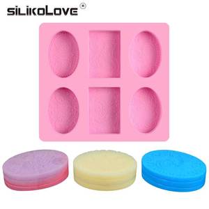 Professional direct sales logo 6-cavity blank craft custom floral <b>silicone</b> soap mold - Product Image 6