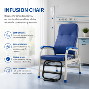 Fauteuil médical pliable Degao pour perfusion intraveineuse, transfusion, clinique, salle d'attente, lit d'accompagnement, capacité 200 kg - Product Image 2