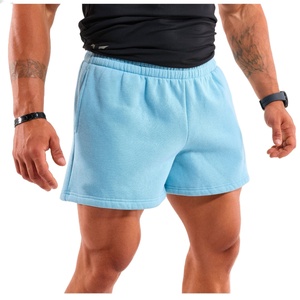 Wholesale Custom Breathable Eco-Friendly Athletic Fleece Jogger Shorts Men Solid Pattern Casual Style <b>Elastic</b> Waist Polyester - Product Image 1