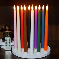 Konische LED-Kerzen in mehreren Farben 2,1 Durchmesser Warme flammen lose Fernbedienung Kunststoff kerzen für die Dekoration YS