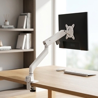 Support de moniteur d'ordinateur à capacité de 12 kg, réglable en hauteur, en alliage d'aluminium, vente en gros d'usine, couleur argent