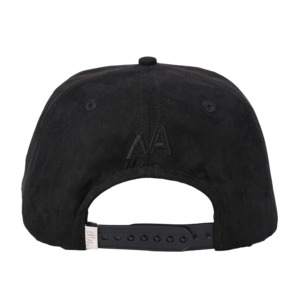 Casquette de baseball Tcap China en daim noir à 5 panneaux avec logo métallique - Product Image 6