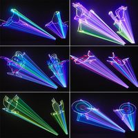 Projecteur laser 3D RVB PKnight pleine couleur avec télécommande DMX512, indice de protection IP65, en aluminium, intensité réglable pour éclairage de scène DJ et de fête