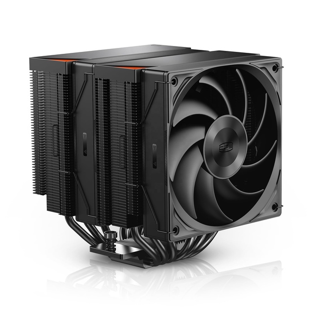 For PCCOOLER RZ620 Black CPU Air-Cooled Radiator 6 Heat Pipes Twin Tower 3 Block Adjustment Fan Metal Anode Top Cover Computer C