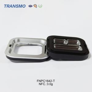 พาเลทอายแชโดว์ 4 ช่อง รุ่นขายดีปี 2025  แบบกำหนดเองได้  บรรจุภัณฑ์เปล่าทรงสี่เหลี่ยม สำหรับใส่เครื่องสำอางแบบใช้แล้วทิ้ง - Product Image 4