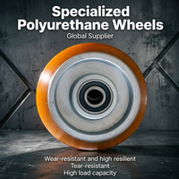 Longue durée de vie 150x55/60-25 mm HY Référence Roue de soutien en polyuréthane PU 1694817 avec roulement 6005