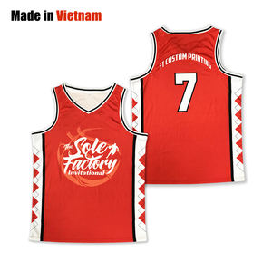 Vente en gros pas cher maillot de basket-ball en maille sublimée 100% polyester chemises de basket-ball à séchage rapide évacuation de l'humidité - Product Image 1