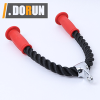 Corde triceps ergonomique en silicone 30 \ "Attache de câble antidérapante Attachement de poignet Soulagement de la pression Force de préhension Activation de l'avant-bras Métal