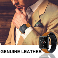 Bracelet pour Apple Watch 45mm 44mm 40mm 42 41mm Ultra 49mm en cuir véritable et silicone Correa IWatch Series 9 8 7 6 5SE