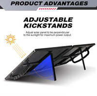 Panneau solaire pliable portable ZYCXEG SPF080 20W, 156,75 mm, efficacité 21 %, 290x180 mm, pour la recharge de téléphones portables en extérieur, camouflage noir