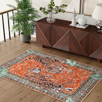 Grands tapis lavables et doux pour le salon Tapis vintage pour le salon Tapis antidérapant résistant aux taches sous la table