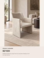 Fauteuil d'appoint moderne en tissu rembourré, siège unique, pour salon, coin lecture, hôtel