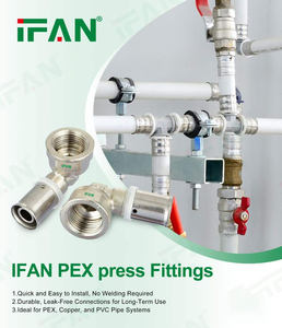 Système de chauffage IFAN, raccords à sertir PEX, type <span class=keywords><strong>U</strong></span> <span class=keywords><strong>TH</strong></span>, raccords de tuyaux PEX multicouches 16 mm, 20 mm, 32 mm, raccords à sertir PEX - Product Image 4