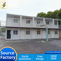 Casas Prefabricadas de 20 pies, Casas Móviles de 2 Pisos de Bajo Costo, Cabañas Modernas Prefabricadas en Contenedores para Venta en el Sudeste Asiático