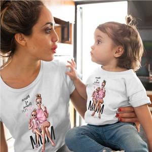 <span class=keywords><strong>Personnalisé</strong></span> correspondant famille <span class=keywords><strong>t</strong></span>-shirts <span class=keywords><strong>maman</strong></span> et fille ensemble de vêtements - Product Image 4