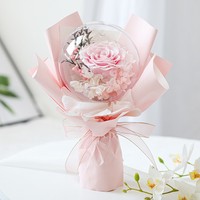 Großhandel Ewige Rosenblüten Bobo Ball Hochzeit Weihnachten Valentinstag Geschenk Konservierte Rosen Blumenstrauß