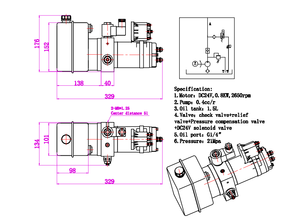 <span class=keywords><strong>DC</strong></span> 12V/24V hydraulique groupe hydraulique pour chariot élévateur - Product Image 5