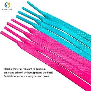 Waxed Cotton Flat Shoelaces Multi Color White <strong>Red</strong> Blue Replacement Fashion <strong>Shoe</strong> <strong>Laces</strong> for Sneakers Boots - Product Image 3