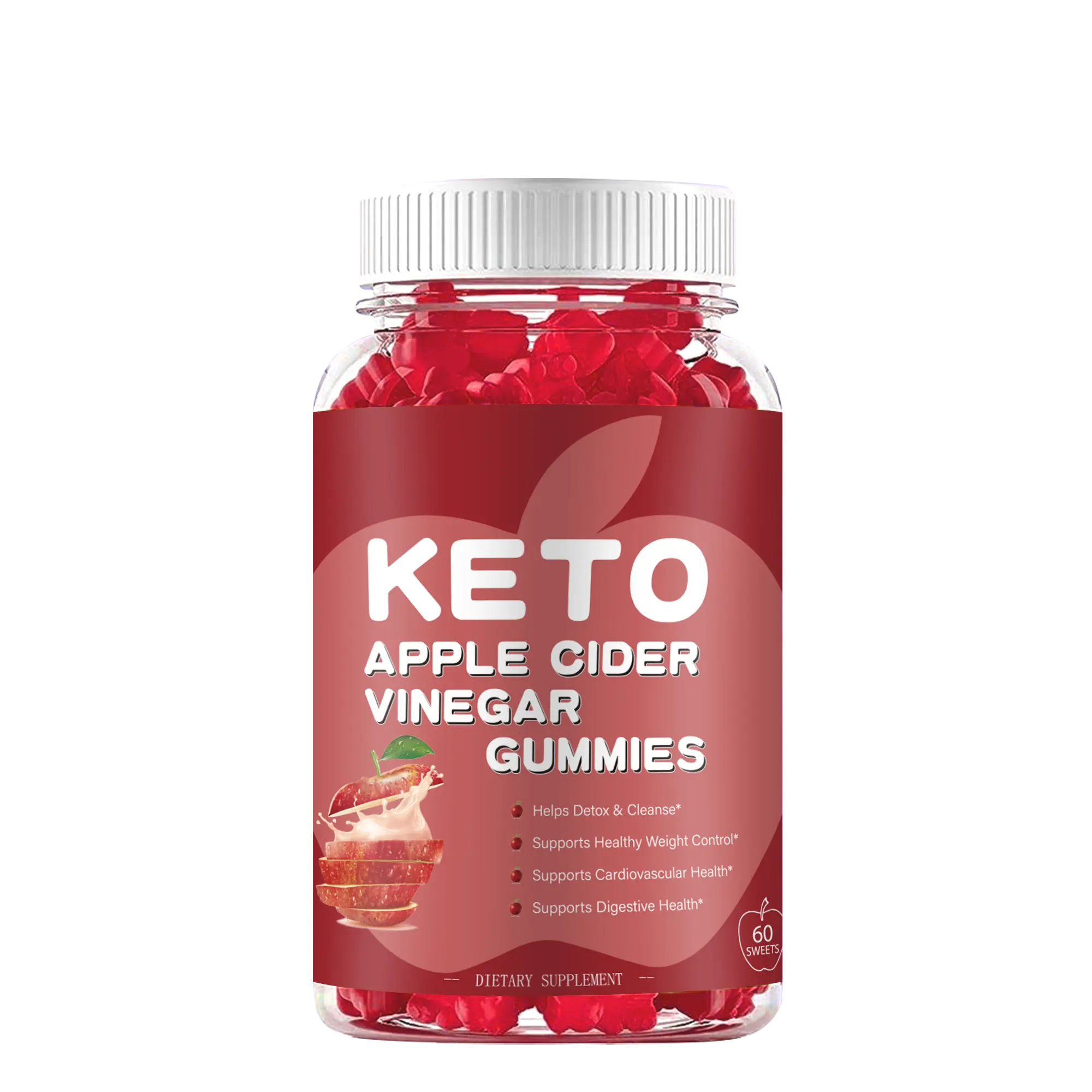 OEM Hot-Selling Private Brand OEM KETO 500mg keto gommoso aceto di sidro di mele Gummies per la perdita di peso