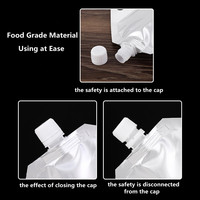 Haute capacité 250ml 500ml 1L 2L 5L en aluminium buse sac en plastique en aluminium feuille bec poche pour liquide pur lait de l'eau