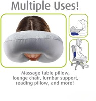 Oreiller de voyage pour avion à microbilles double face bleu, super doux et confortable, en peluche et spandex rafraîchissant, avec soutien cervical personnalisable