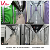 Unidad de Almacenamiento con Puerta Enrollable, Sistema de Particiones Modulares de Acero para Interiores, Tamaño Personalizado, Directo de Fábrica, CE ISO